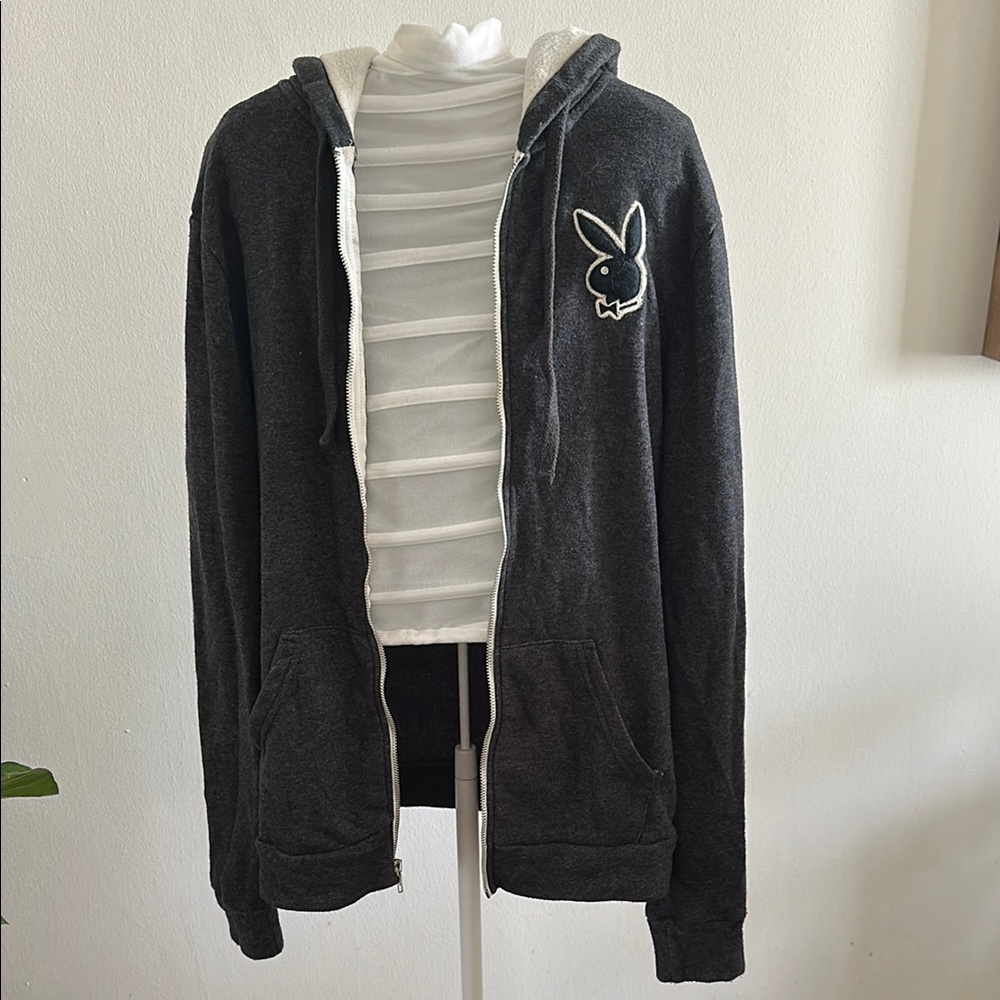 Black Hoodie with Bunny Logo